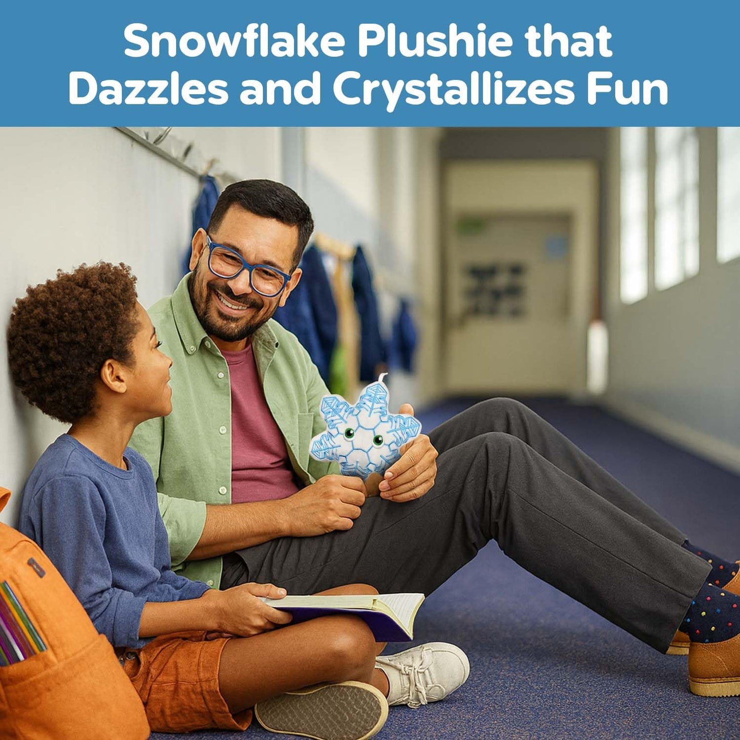 Thunderheads Snowflake Plush, Nature-Inspired Fun Plushie with Educational Card, Soft Collectible Decor,Sustainably Made Weather Gift for Winter Joy