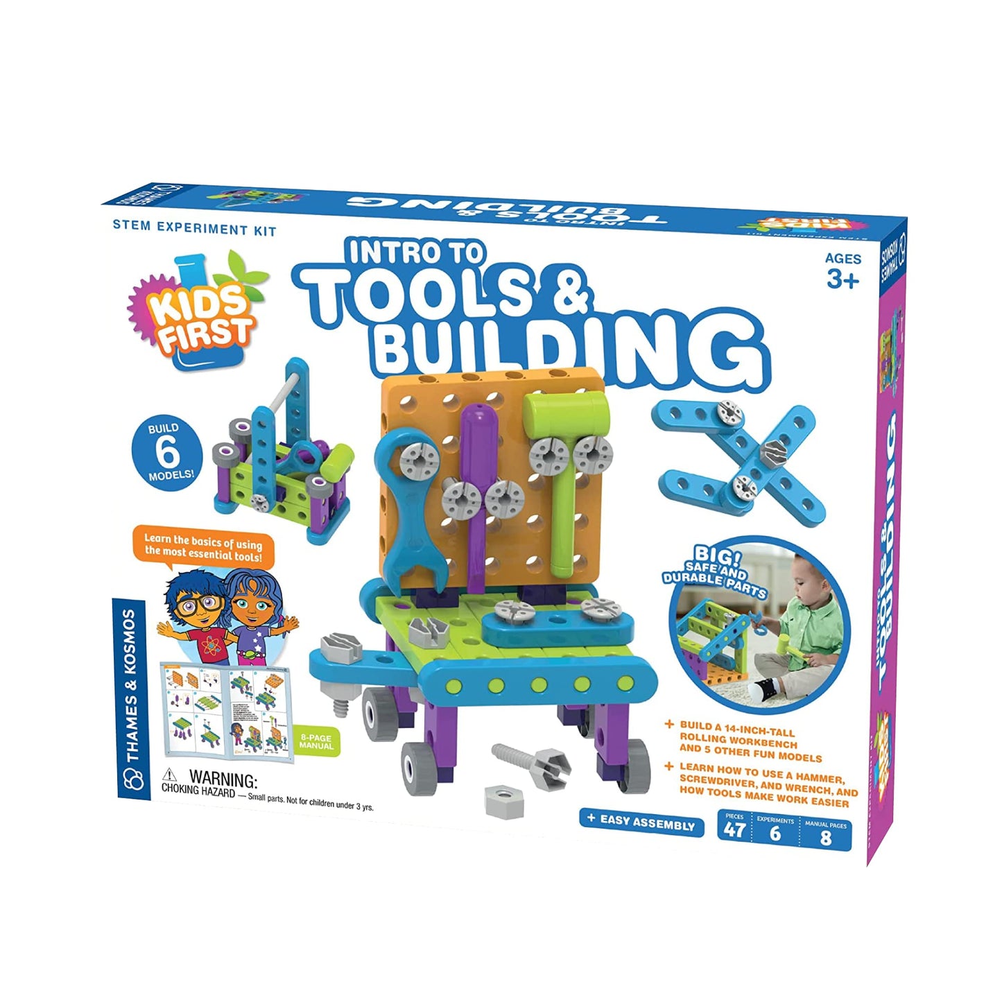 Thames & Kosmos Kids First: Intro to Tools & Building STEM Experiment Kit for Ages 3+ | Build 6 Models, Learn Basic Mechanical Engineering Principles