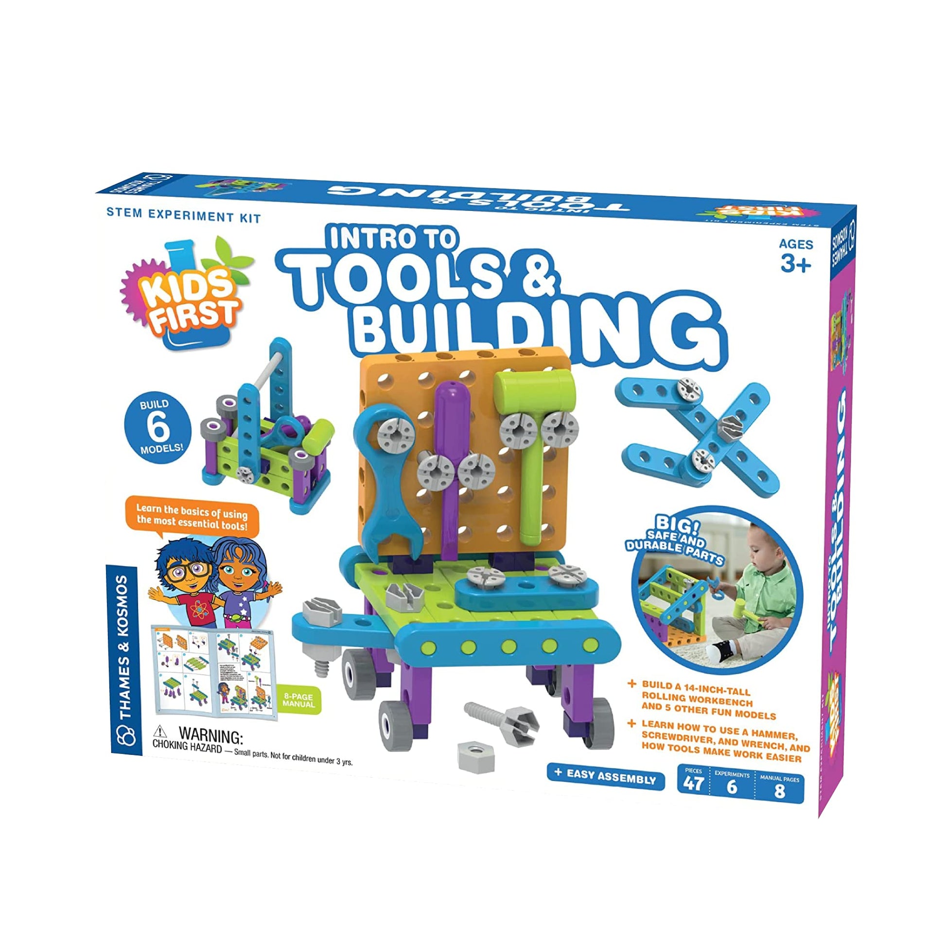Thames & Kosmos Kids First: Intro to Tools & Building STEM Experiment Kit for Ages 3+ | Build 6 Models, Learn Basic Mechanical Engineering Principles