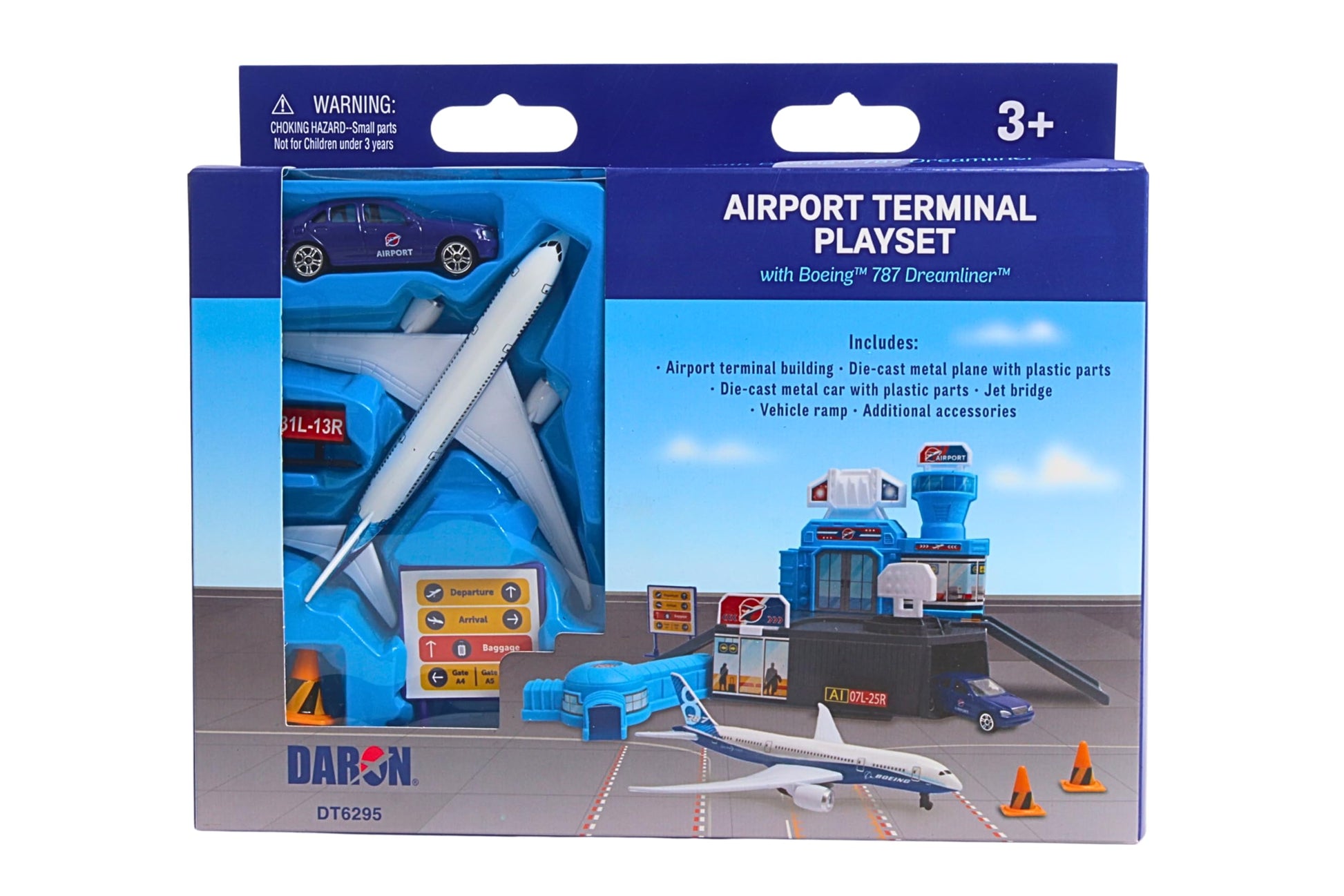 Daron Boeing 787 Airport Playset Building Toy Die-Cast Plane Ages 3+