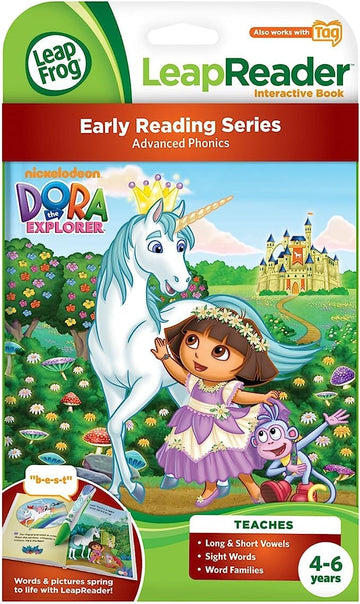 LeapFrog LeapReader Book Nickelodeon Dora The Explorer Dora Saves King Unicornio (Works with Tag)