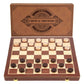 AMEROUS 15 Inches Magnetic Wooden Chess & Checkers Set (2 in 1) - Folding Board -Gift Box Packed -24 Cherkers Pieces -2 Extra Queens, Beginner Chess