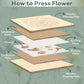 TTUGTTUG Flower Press Kit for Adults, 11" x 11" Large Wooden 10-Layer Press for DIY Floral Art, Wedding Flower Drying, Great Gift for DIY Flowers