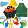 Kidz Gardening Set -Real Metal Gardening Tools Kit for Childrenz Includes Sturdy Shovel,Rake,Fork,Trowel,Kidz Garden Kit with Sun