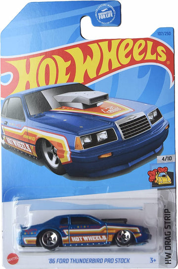 Hot Wheels '86 Ford Thunderbird Pro Stock, HW Drag Strip 4/10 [Blue] 107/250