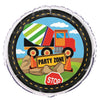Multicolored Construction Party Round Foil Balloon 18", (1 Count) - Perfect for Kids' Birthdays & Building-Themed Bash