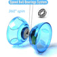 BodyRhythm Five Bearings Chinese Diabolo Yoyo Set with Fiberglass Sticks, Adjustable Strings for All Ages - Best for Fitness and Tricks (Blue)