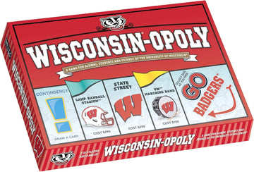 Late for the Sky Wisconsinopoly Board Game - University of Wisconsin Madison Theme, 2-6 Players, Family Strategy Party Game, Alumni and Student Gift
