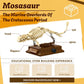Myth Qholve Mosasaurus Dinosaur Fossil Building Set, 191PCS Movable Skeleton Model Kit with Museum Display Stand, Prehistoric Marine Reptile Building