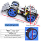 LK COKOINO Arduino Robot Car Kit - 4WD Smart Robot Car Chassis with Motors, Wheels and Battery Case for Arduino R3/R4/Leonardo/Raspberry Pi