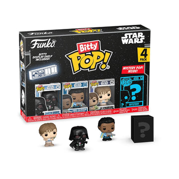Funko Pop Bitty: Star Wars - Darth Vader, Lando Calrissian, Luke Skywalker and Yoda, & Mystery Chase Figure - (Styles May Vary) and A Surprise Mystery