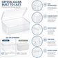 Gansita 4Pcs Clear Playing Deck Card Storage Box Plastic Card Boxes Playing Card Boxs High Capacity Playing Card Case 4.3 x 2.95 x 2.17 Inch Organizer