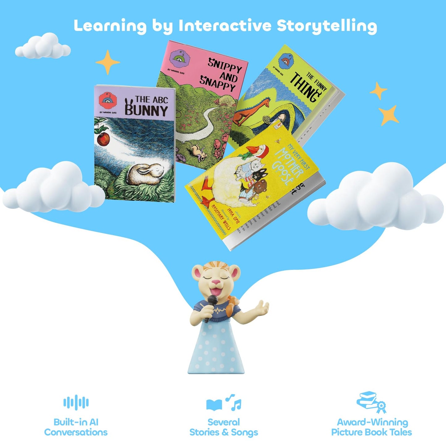 Talenpal Smart Kids Audio Player Storytelling Toy with 1 Character Dolls