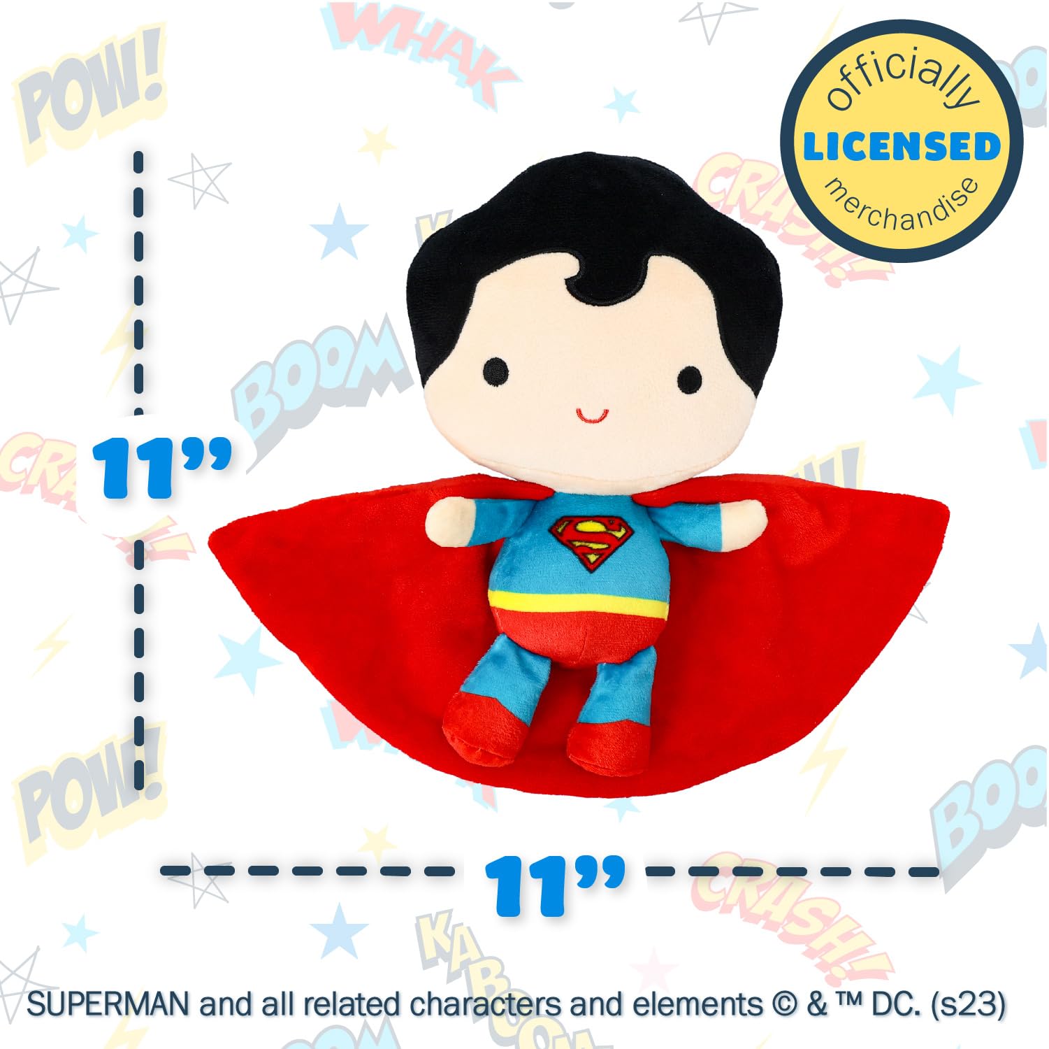 Kids Preferred DC Comics Superman Soft Huggable Stuffed Animal Cute Plush Toy for Toddler Boys and Girls, Gift for Kids, Man of Steel 11.5 inches