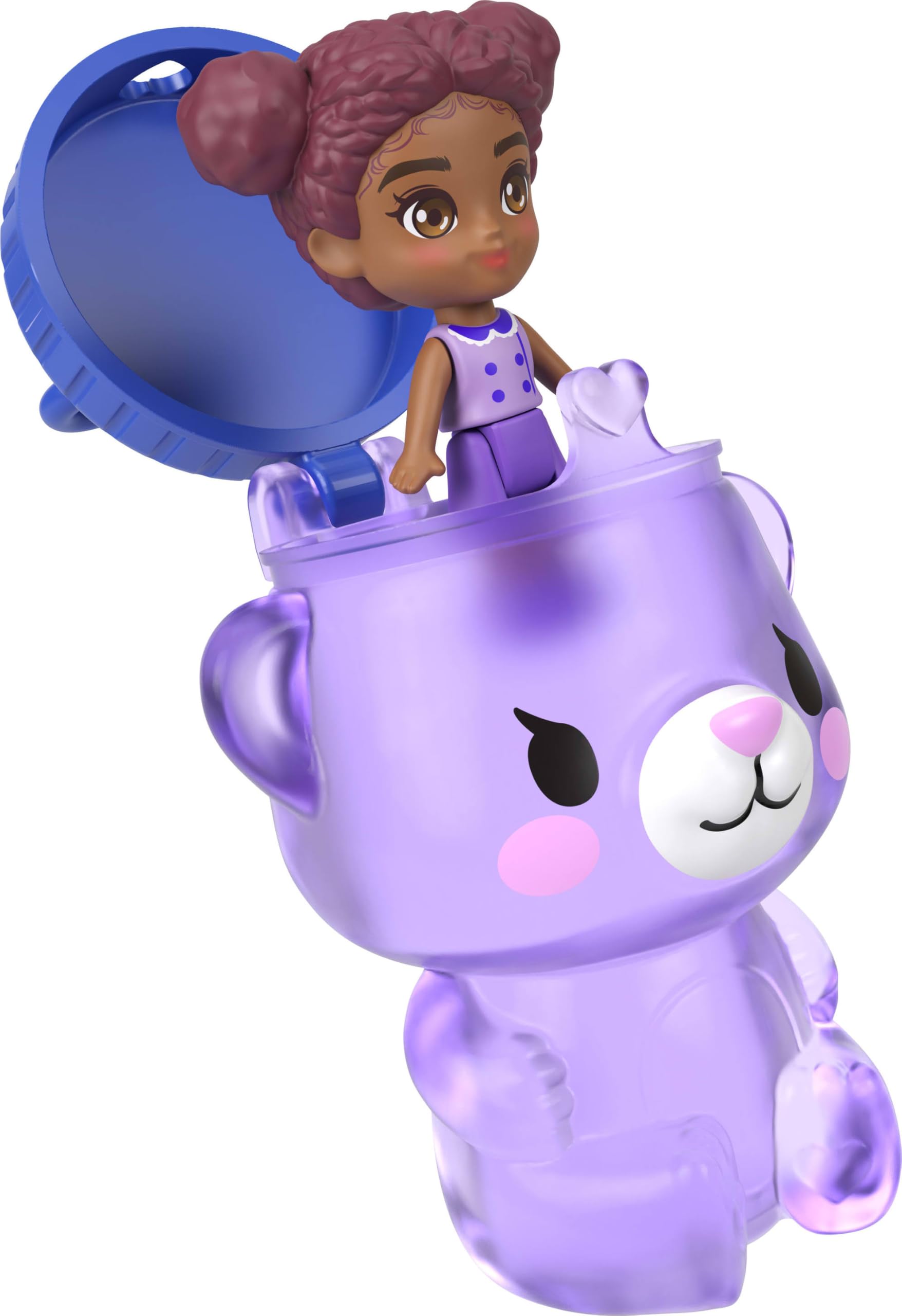 Polly Pocket Dolls and Playset, Blueberry Besties Compact, Travel Toy with 1 Micro Doll, Pet, Fruit Themed Accessories