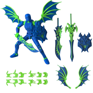 BRICKSWAN T13 Action Figure, Already Assembled, Movable Multi-Joints, Blue
