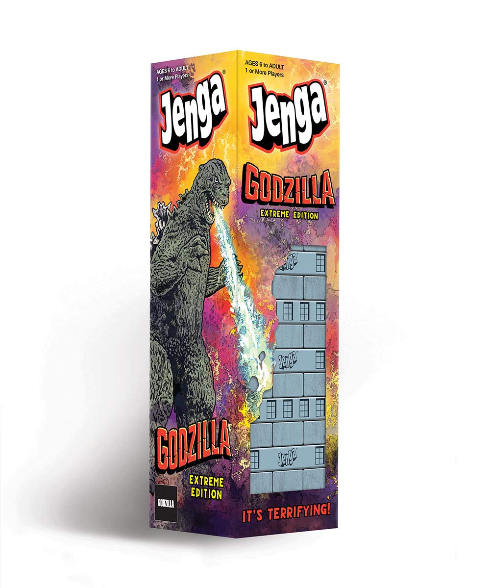 Jenga: Godzilla Extreme Edition | Based on Classic Monster Movie Franchise Godzilla | Collectible Jenga Game | Unique Gameplay Featuring Movable