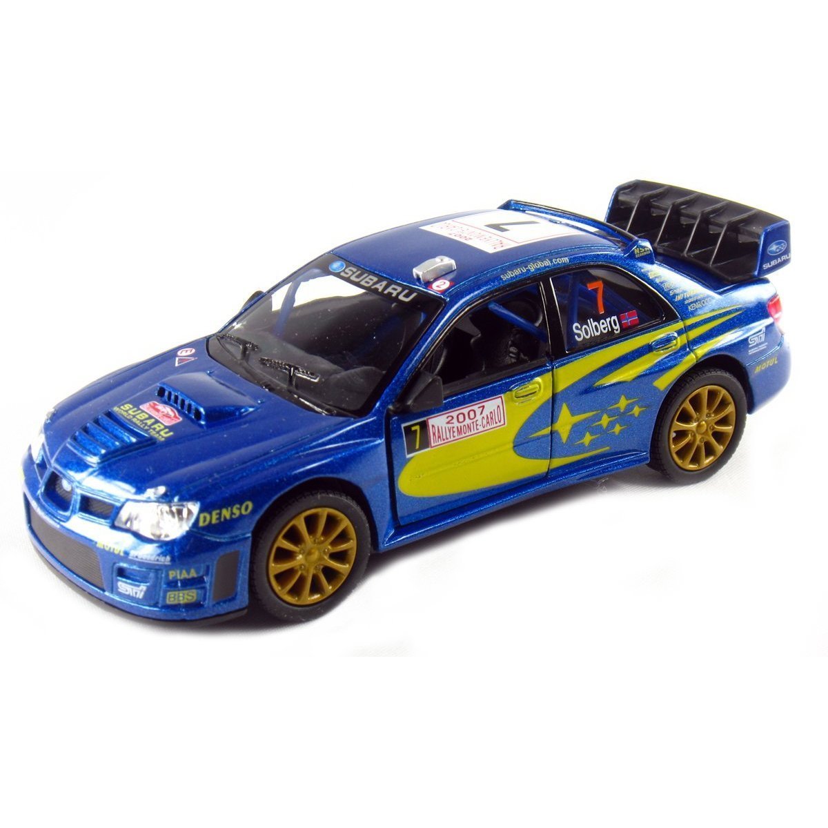 KiNSMART 2007 Subaru Impreza WRC Racing Edition 5 Inch 1:36 Scale Die Cast Metal Model Toy Race Car