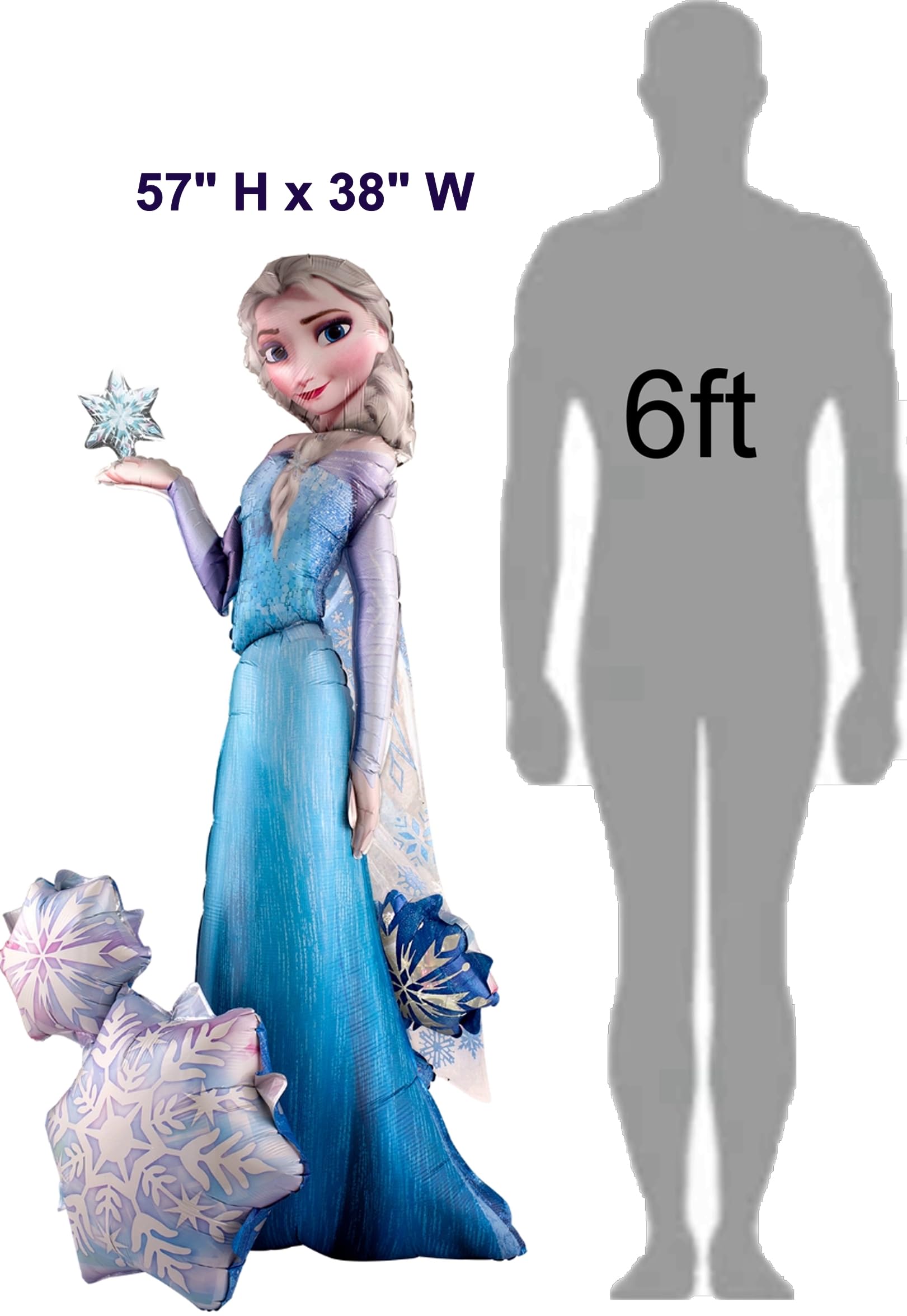 Anagram Frozen Elsa The Snow Queen Airwalkers Birthday Party Supplies Balloon Decorations, BQ_4231