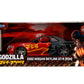 Jada Godzilla 2003 Nissan Skyline GTR R34 - 1:24 Scale Die-Cast, Opening Doors, Hood, Trunk, Rubber Tires - Collectible for Adults - Toho Licensed