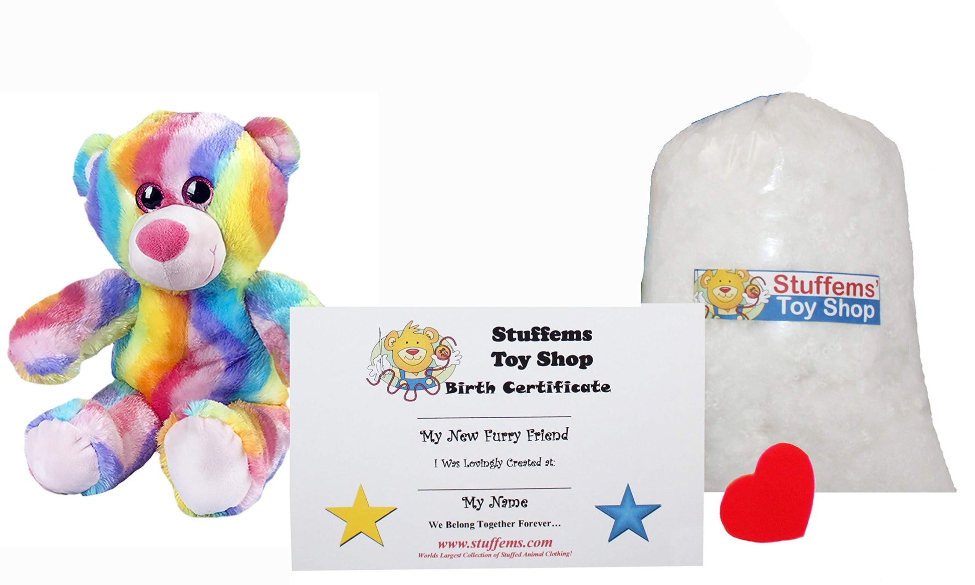 Make Your Own Stuffed Animal Mini 8 Inch Bubble Gum Bear Kit - No Sewing Required!