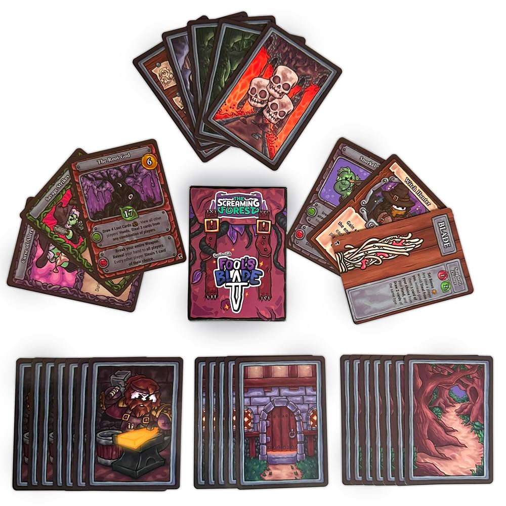 Creator Ink Screaming Forest Expansion for Fool’s Blade - Requires Original Game - 2-4 Players - Ages 15 and Up - 30 Cards Expanding Fool’s Blade