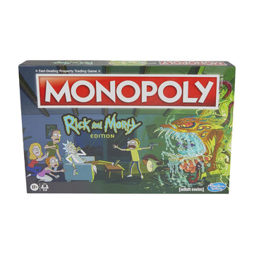 Hasbro Gaming Monopoly: Rick and Morty Edition Board Game, Cartoon Network Game for Families and Teens 17+, Includes Collectible Monopoly Tokens