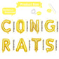 16 Inch Gold 'CONGRATS' Balloon Banner - Congratulations Foil Mylar Letter Balloons Decorations for Graduation, Proms, Engagements, Weddings Party