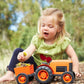 Green Toys Tractor, Orange - Pretend Play, Motor Skills, Kids Toy Vehicle. No BPA, phthalates, PVC. Dishwasher Safe, Recycled Plastic