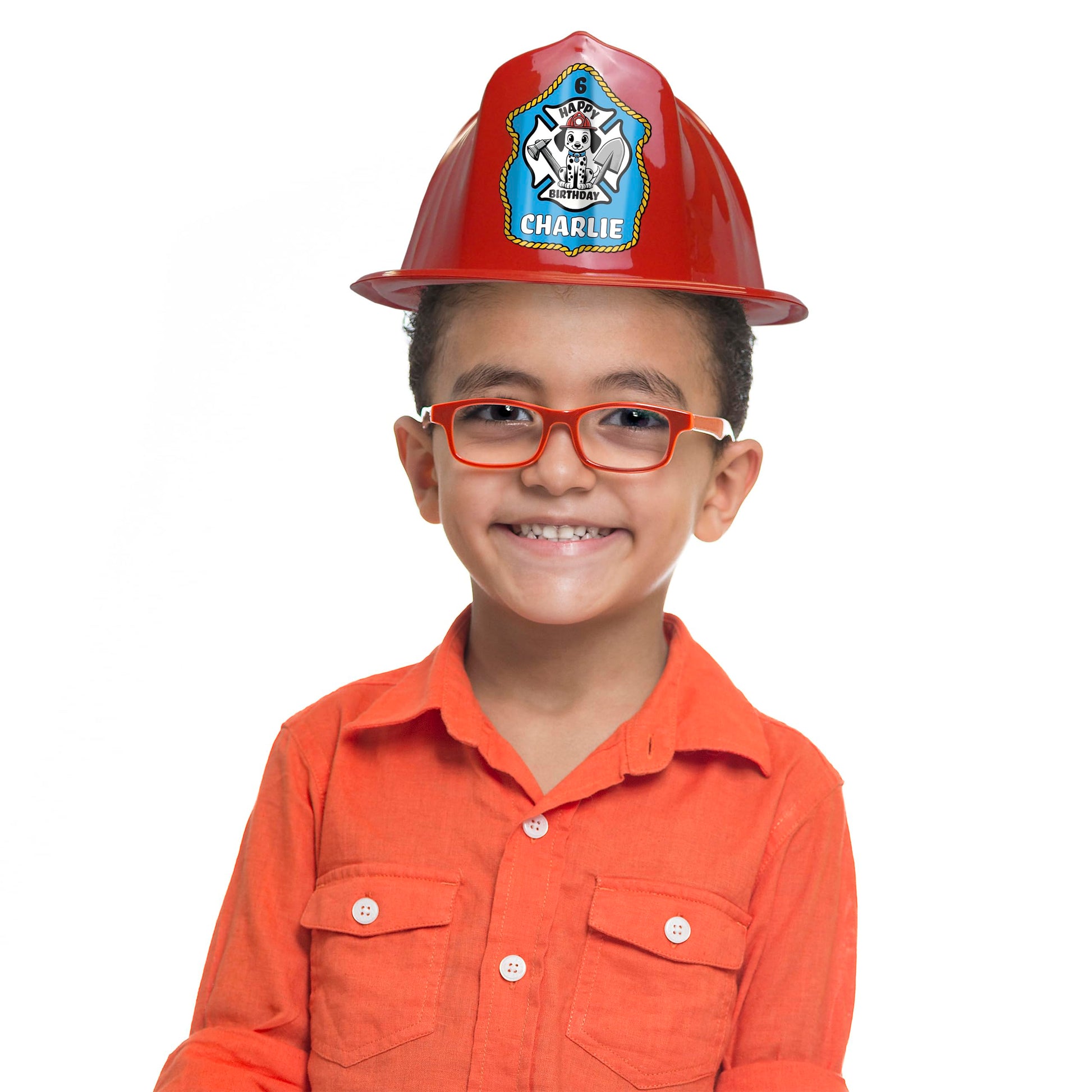 Kenco Kids Customizable Plastic Firefighter Hats -Choose your style, add your name or department (Birthday Boy, 25)