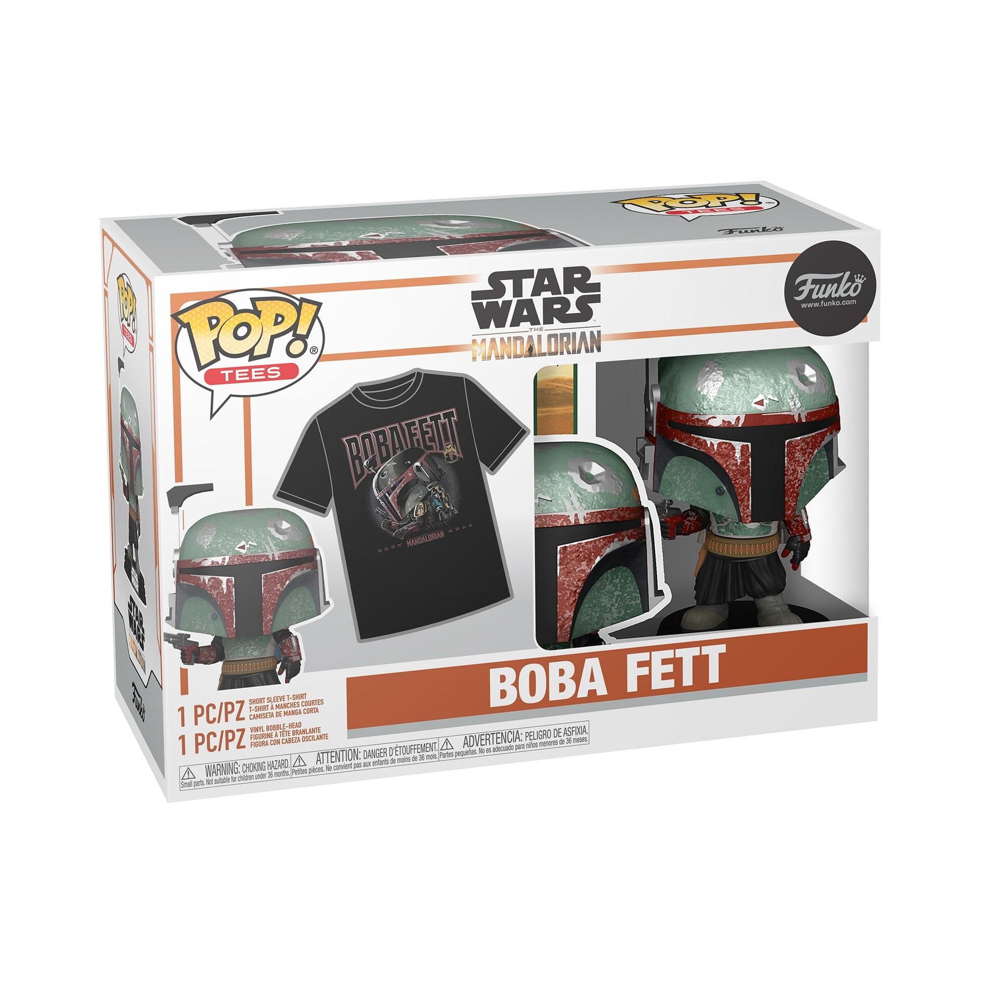Funko & TEE: SW - Boba Fett - XL - Star Wars - T-Shirt - Clothes with Collectable Vinyl Figure - Gift Idea - Toys and Short Sleeve Top for Adults