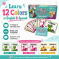 Urban Supply Co Bilingual Colors Matching Memory Game - Learn Spanish and English Colors. ESL and Language Immersion for Early Children's Bilingual