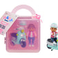 Baby Born MINIS Playset - Medium Tan Skin Tone Doll with Brown Eyes, Scooter & Helmet Accessory, Includes Reusable Carrying Case for On-The-Go