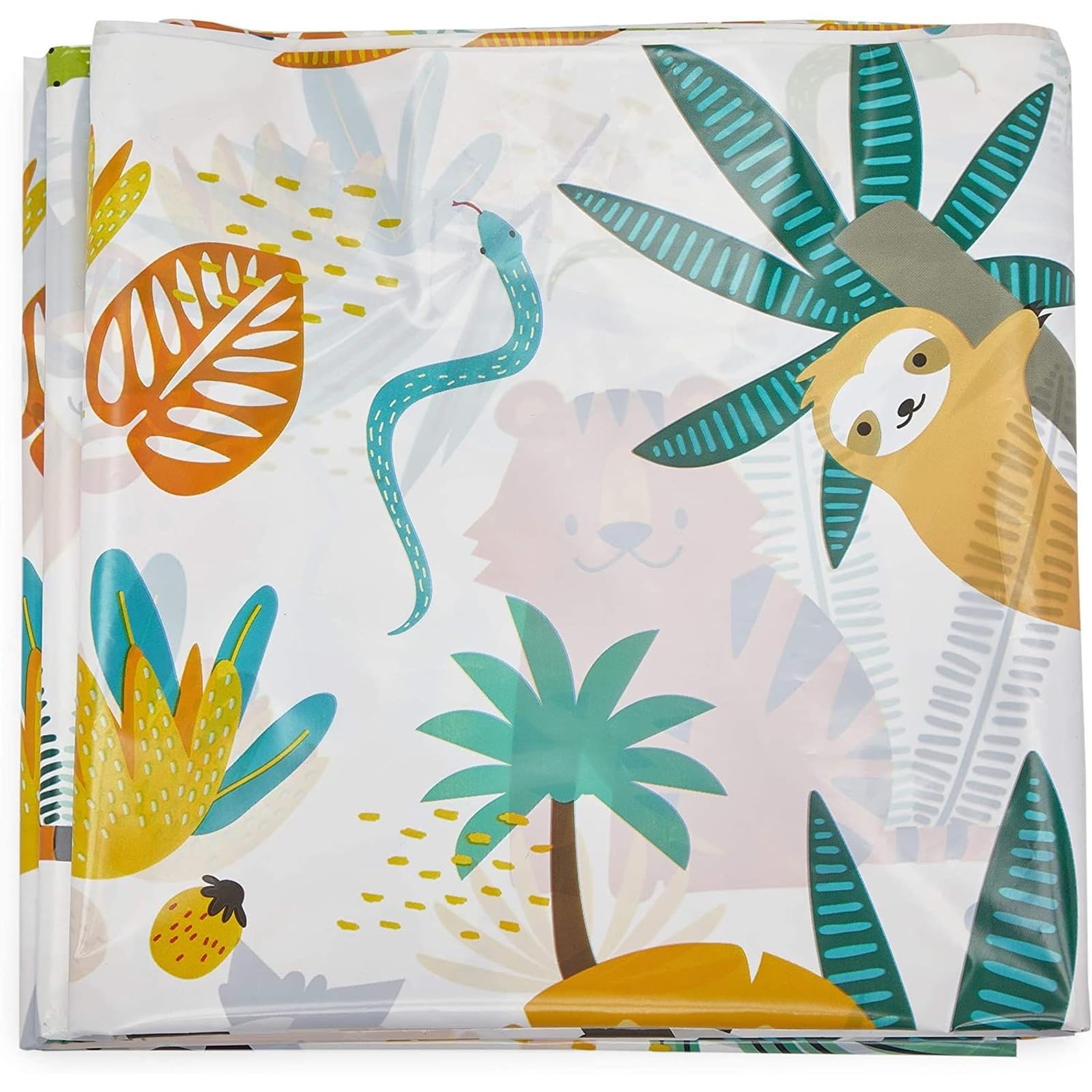 Blue Panda Rectangular Safari Tablecloths - Safari Decor & Wild Animal Tablecloths - for Jungle Party Decorations - Easy Cleanup Birthday Party