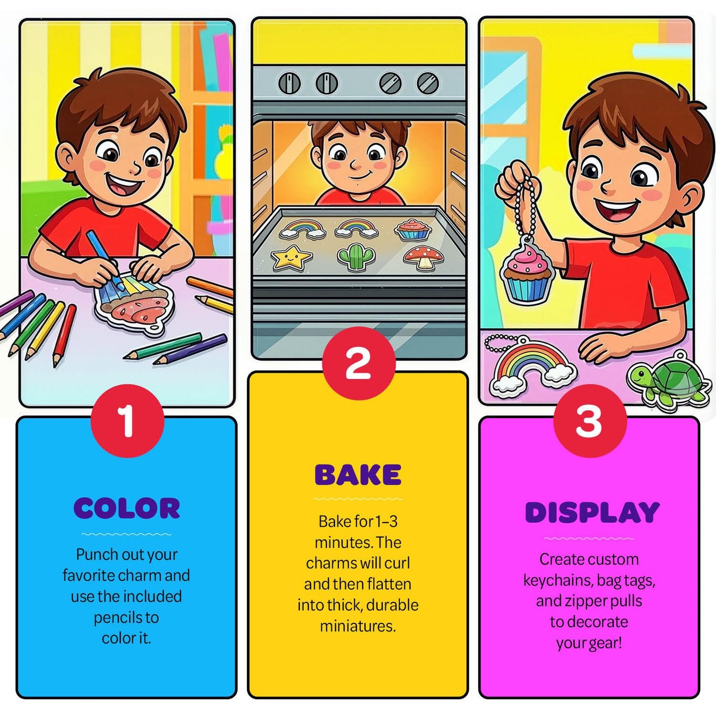 Shrinky Magic Craft Kit for Kids - Shrink Kit for Girls - Arts and Crafts for Kids Ages 4-8, 6-8, 8-12 - Craft Kits - 6 7 8 Year Old Girl Birthday