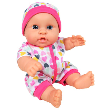 Lissi: 8" Baby Doll: Bath Tub, Potty & Animal Playset - Pink & White - Bath Time & Nurturing Playset, Carrier, 6pc Animal Toys, Kids & Toddlers Age 2+