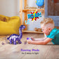 Koonie Dinosaur Toys for Girls, 2 Year Old Girl Toys, Purple Dinosaur Remote Control Reversible Sequins Dinosaur Toy Can Repeat Walk Roar Sing