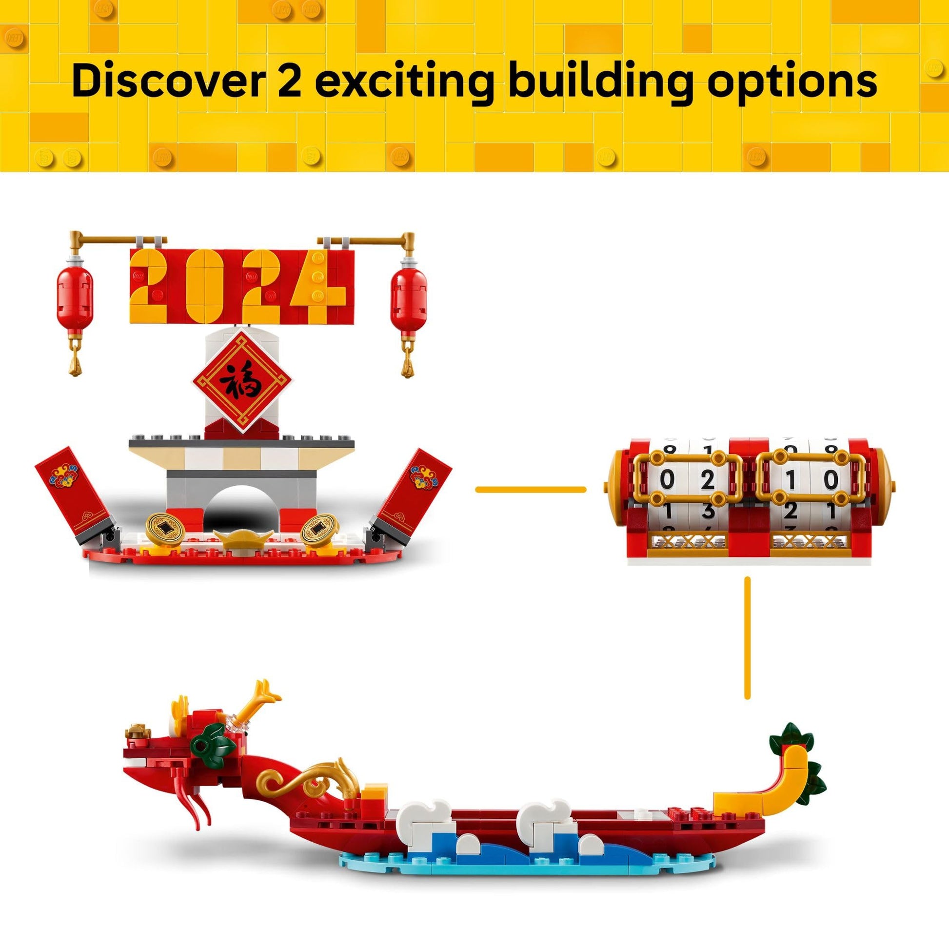 LEGO Festival Calendar - Lunar New Year Building Toy for Kids, Boys and Girls, Ages 10+ - Dragon Boat Festival Learning & Educational Toy -