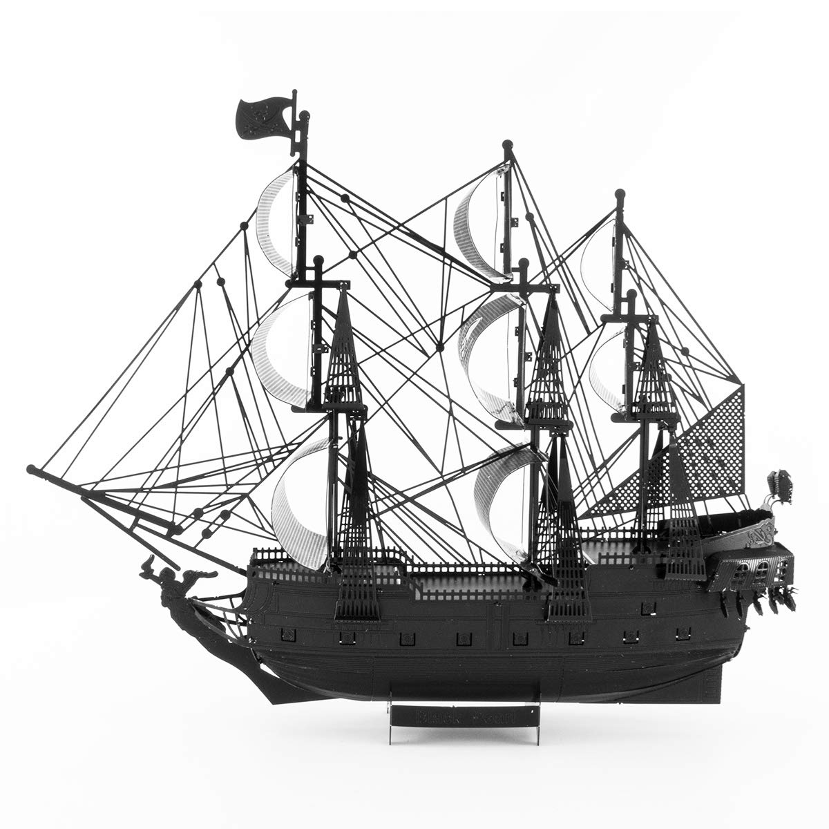 Metal Earth Puzzle 3D Black Pearl Ship Pirates of The Caribbean Metal Puzzle Model Kits for Adults Moderate Level 14.61 X 4.45 X 11.43 Cm