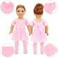 BARWA 18 Inch Doll Clothes Ballet Ballerina Outfits Dance Dress Custume Compatible with 18 Inch Dolls - 4 PCS Leotard with Tutu Skirt, Tights