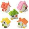 EMiEN 5 Pieces Mini House Miniature Ornament Kits,Miniature Ornament for DIY Dollhouse Decoration Fairy Garden Plant Décor