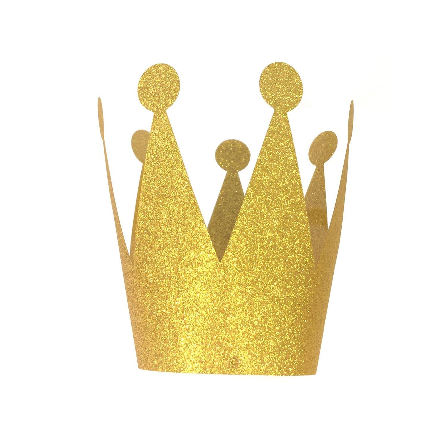 Boieo Mini Gold Crown Hats, 6 Small Paper Crowns for Kids