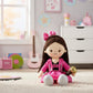Linzy 15" Superstar Pinky Rag Doll, Soft Plush Baby Doll for Girls
