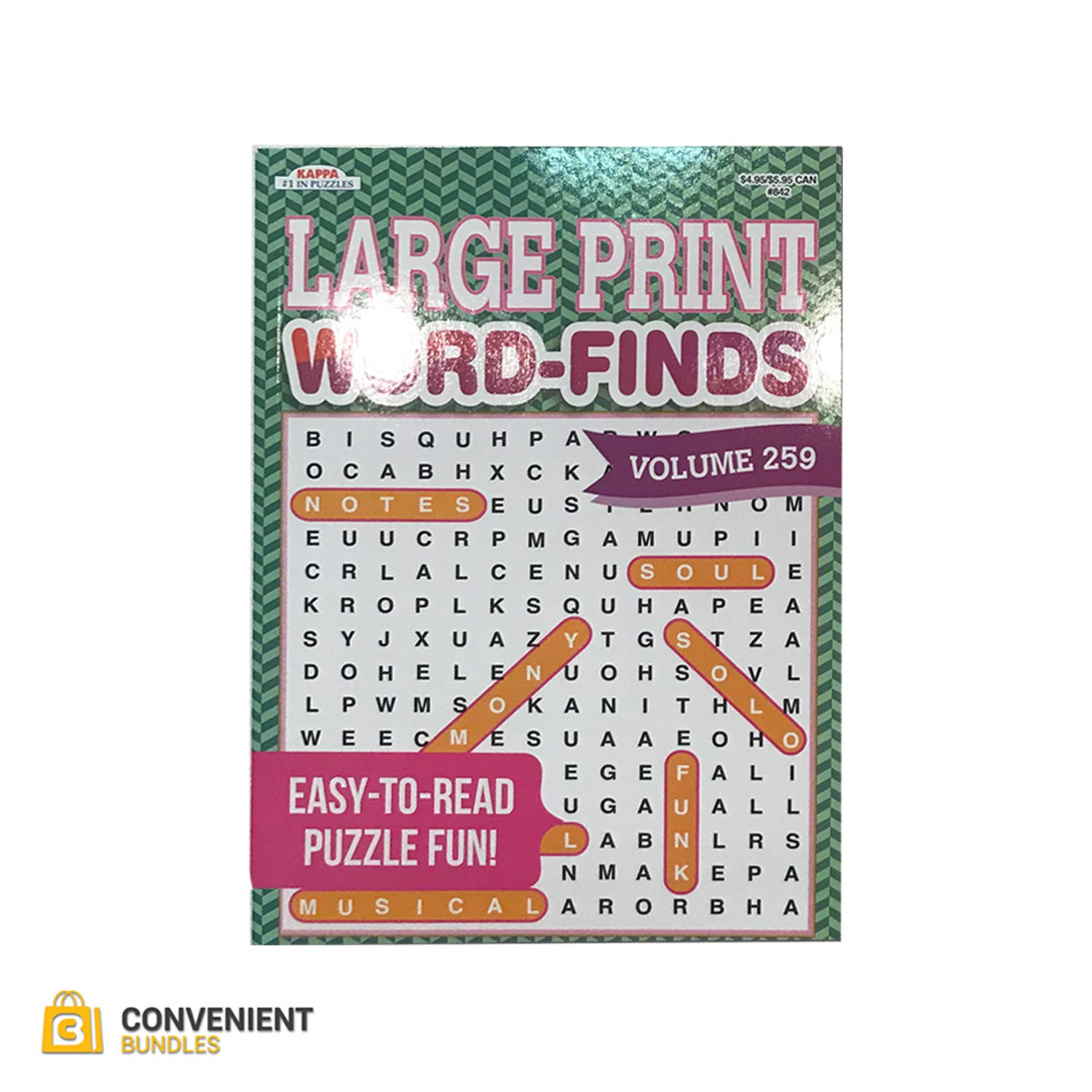Word Search Puzzle Book Bundle (4-Pack Bundle) Easy-to-Read Large Print | 80 Challenging Searching Games Each | Men, Women, Adults, Seniors | Less Eye