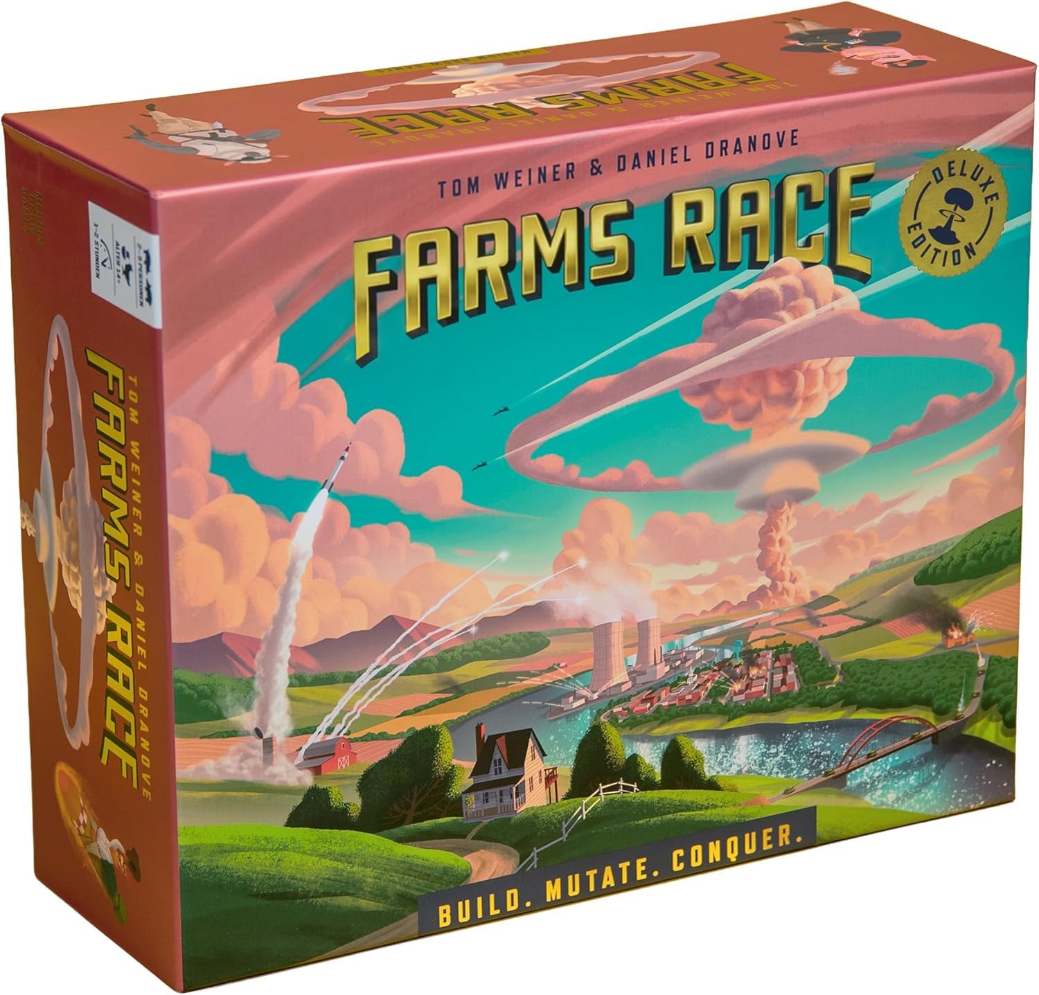 Farms Race Deluxe Edition - Premium Strategy Board Game for Adults & Family, 2-5 Players, 1-2 Hours, Resource Management, Area Control, Asymmetric