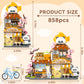 Finger Rock Street View Mini City Taiyaki Shop Building Set, Cute Panda Animals Building Toys Creative Architecture Set, Ideas Gifts for Adults Teens