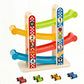 Wooden Car Ramp Race Track for Toddlers 1-3 - Montessori Toys for 1 2 3 Year Old Boy, Toddler Toys for 2 Year Old Boy and Girl, 4 Cars, Fine Motor