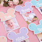 Mouse 12 Months Photo Banner - Pastel Rainbow First Birthday Photo Garland, Happiest Birthday on Earth Banner, Mouse Party Decor, Mouse Monthly
