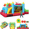 13-in-1 Bounce House Obstacle Course for Kids with Dual Slides, 550W Blower