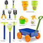 Dimple Garden Wagon & Tools Toy Set Premium 15 pcs Gardening Tools
